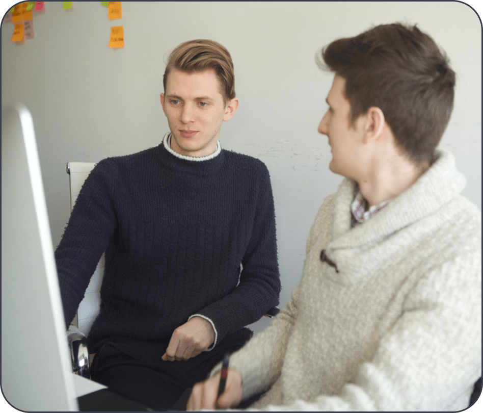 George and Mark meet to design UI/UX