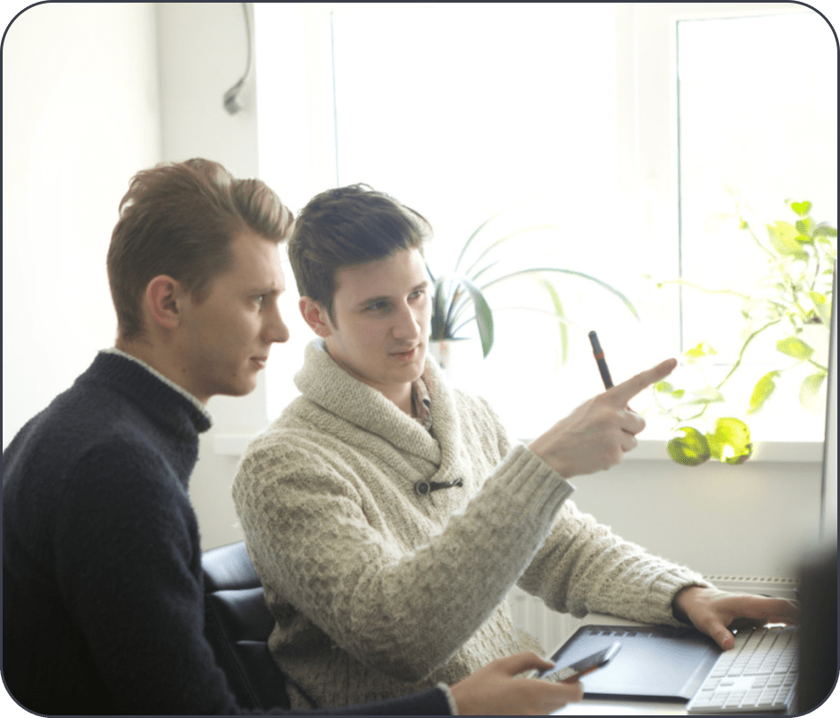 George and Mark meet to design UI/UX